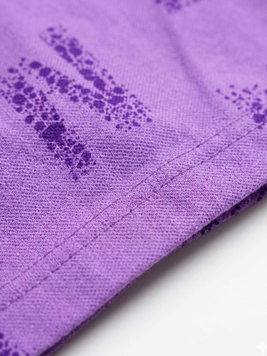 Breakout Boys' Premium Alphabet Print Polo - Lavender Purple