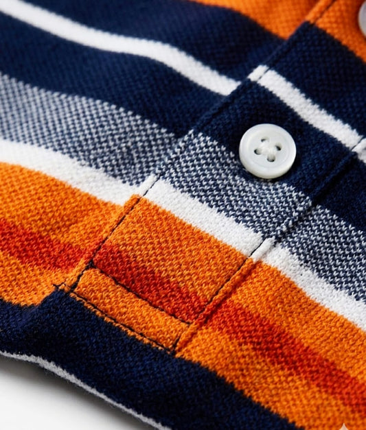 Baby Toss Junior Tennis Club Polo – Multi-Colored Striped Shirt for Boys