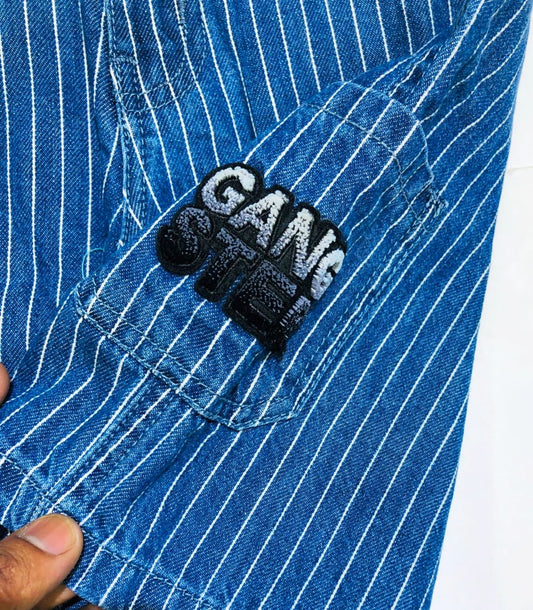 Boys' Levi's Striped Dark Blue Denim Cargo Shorts - Casual Summer Wear