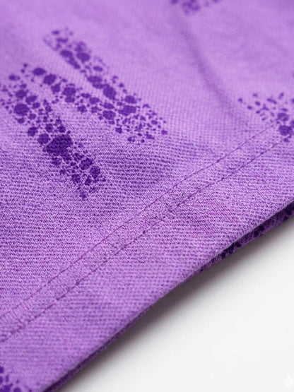Breakout Boys' Premium Alphabet Print Polo - Lavender Purple