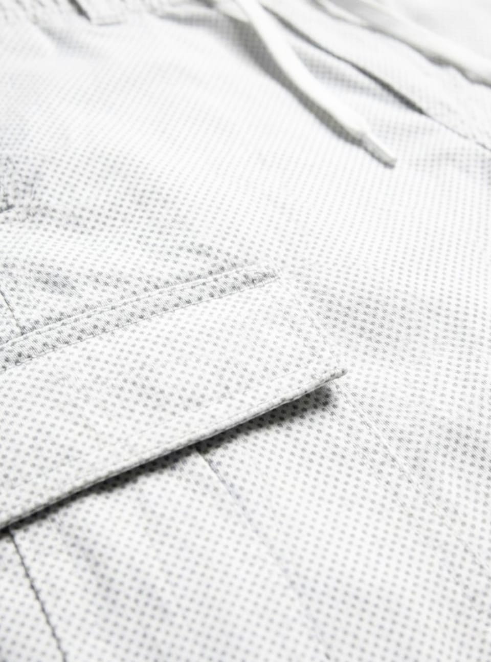 Baby Toss Boys' Premium Micro-Dot Cargo Shorts - Off-White & Black