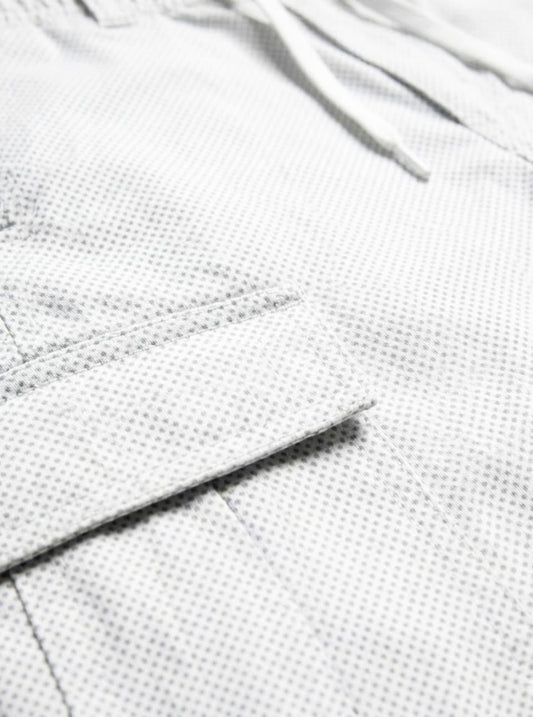 Baby Toss Boys' Premium Micro-Dot Cargo Shorts - Off-White & Black