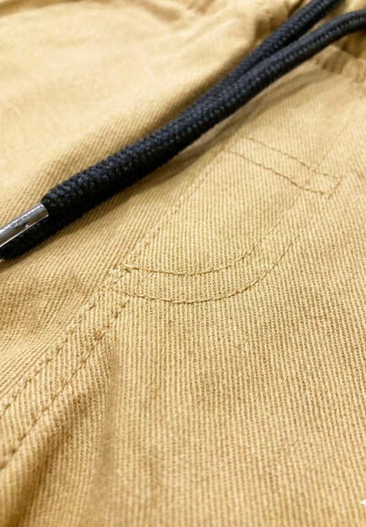 Baby Toss Boys' Premium Cotton Cargo Shorts - Classic Khaki