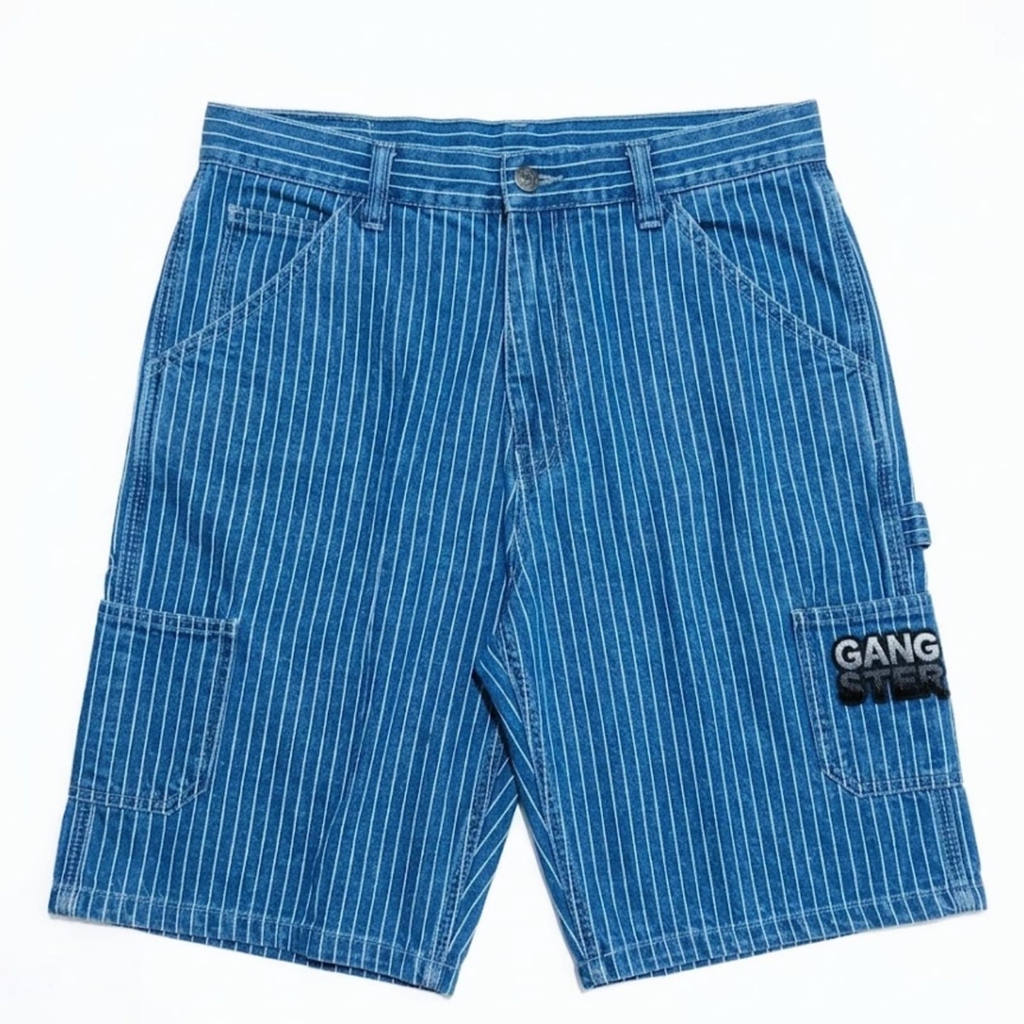 Boys' Levi's Striped Dark Blue Denim Cargo Shorts - Casual Summer Wear
