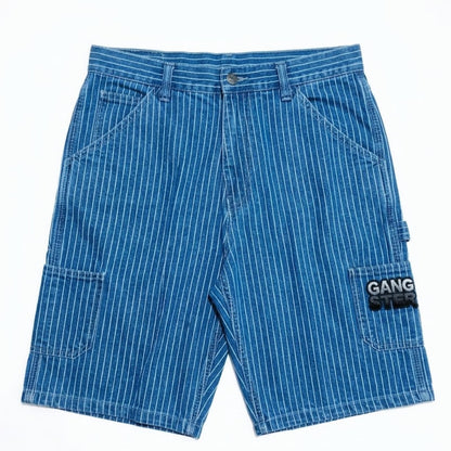 Boys' Levi's Striped Dark Blue Denim Cargo Shorts - Casual Summer Wear