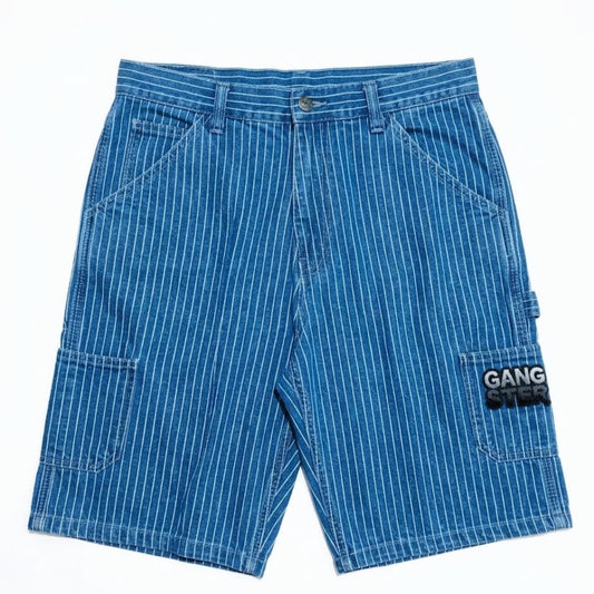 Boys' Levi's Striped Dark Blue Denim Cargo Shorts - Casual Summer Wear