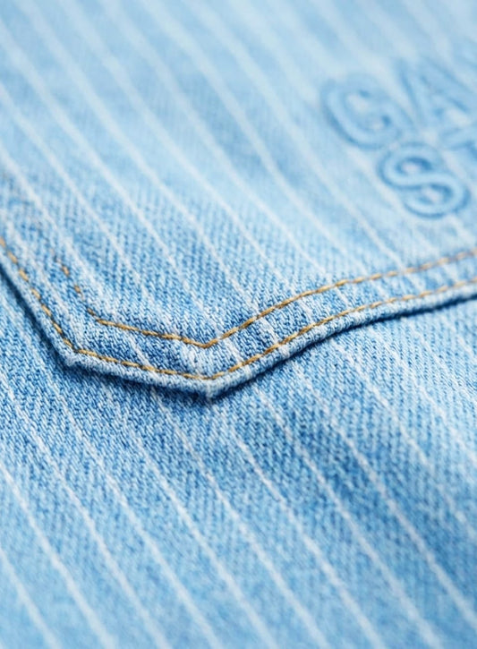 Boys' Levi's Striped Light Blue Denim Cargo Shorts - Casual Summer Wear