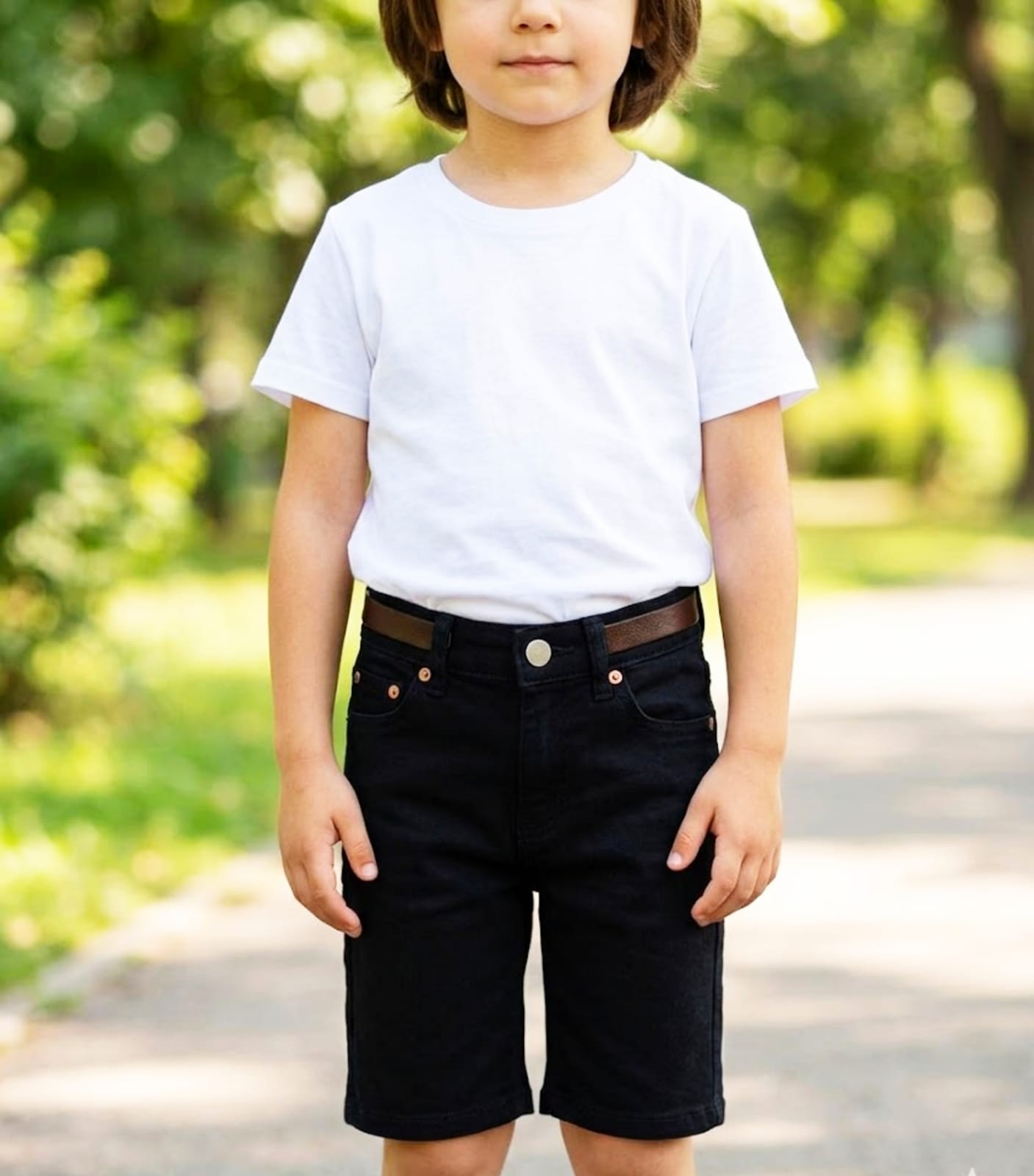 True Indigo Premium Deep Black Denim Shorts – Classic & Durable Design