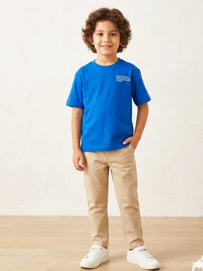 Electric Blue Quote Graphic T-Shirt - Casual Wear by Hopscotch