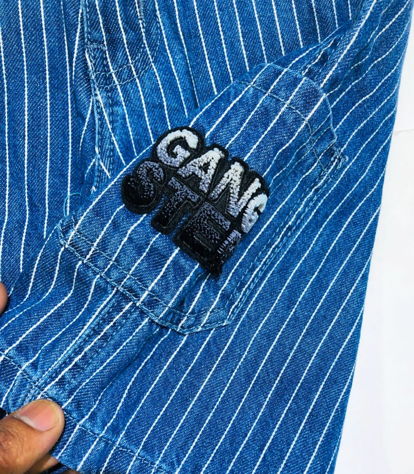 Boys' Levi's Striped Dark Blue Denim Cargo Shorts - Casual Summer Wear